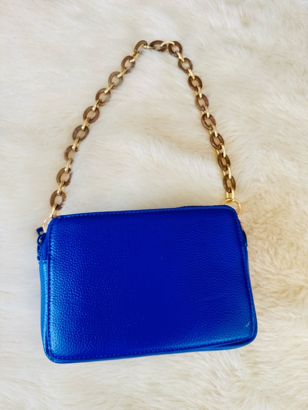 Cobalt Blue Shoulder Bag with Strap